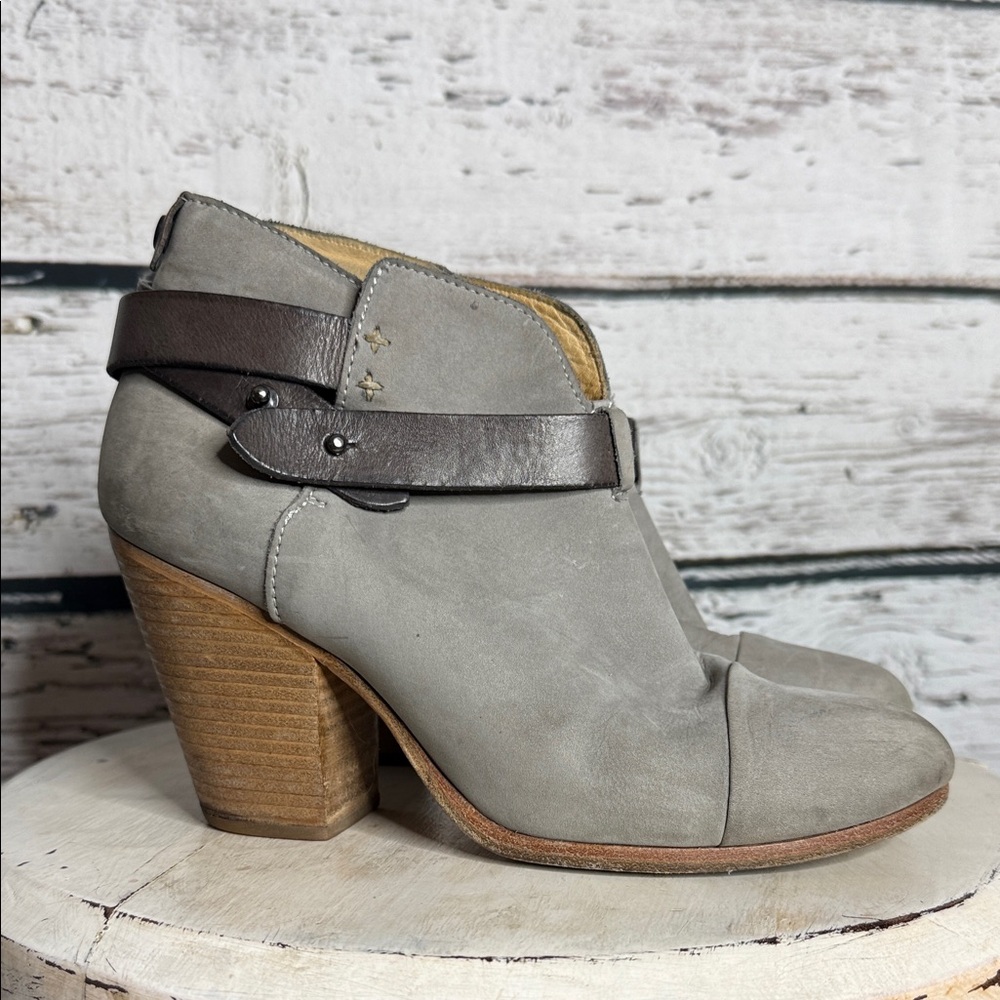 Rag and Bone Harrow gray Leather Ankle Boots